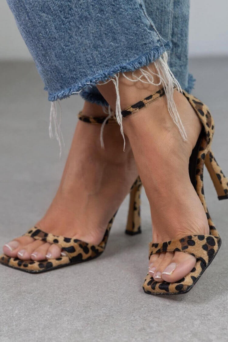Giulia™ | Sandalias de tacón alto con estampado animal