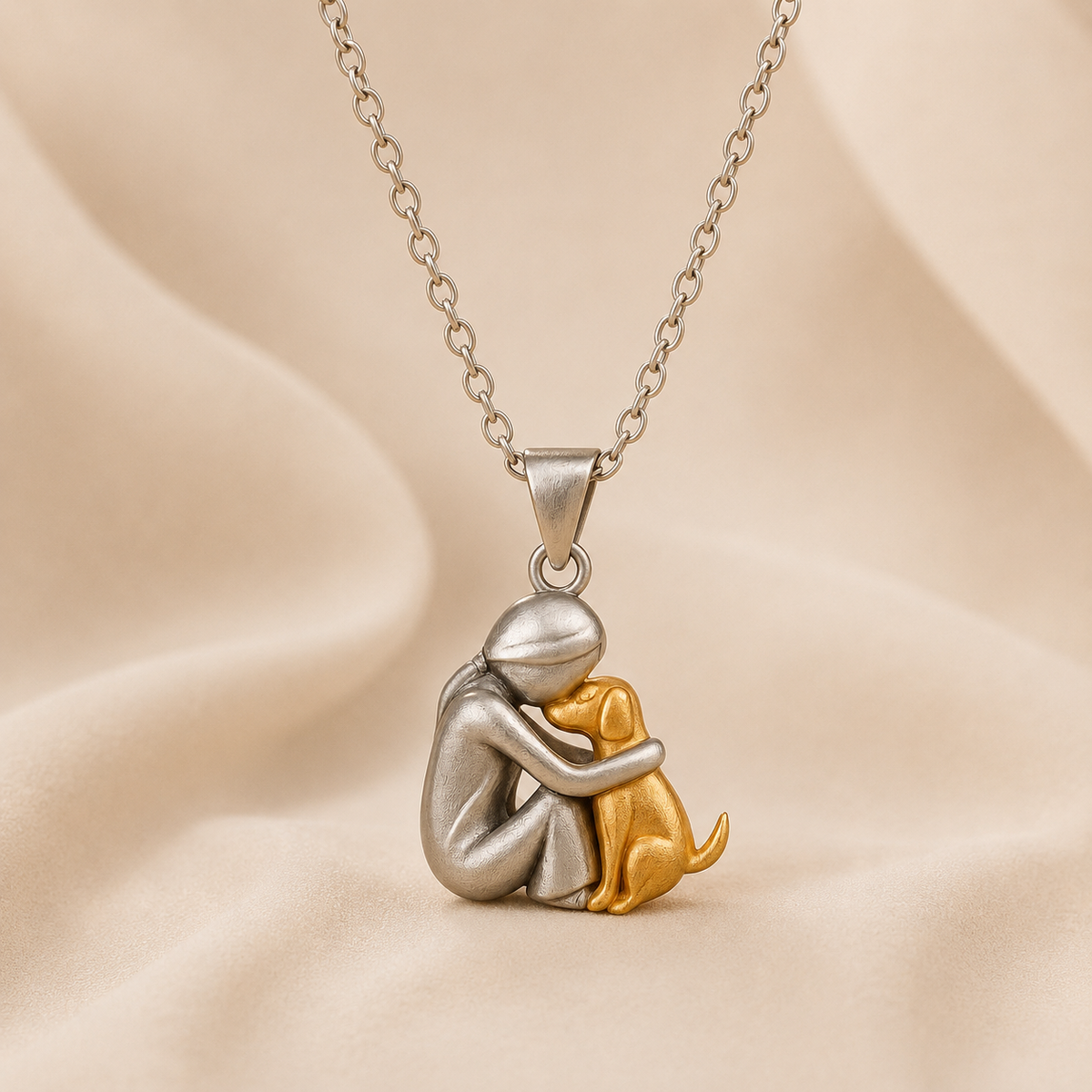 Collar con Colgante de Abrazo - Mujeres / Oro