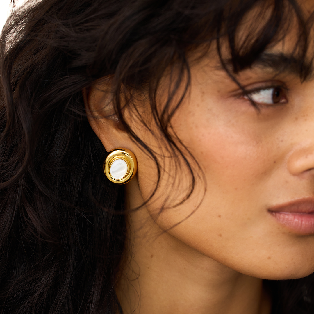 Pendientes Giselle Perla | Oro