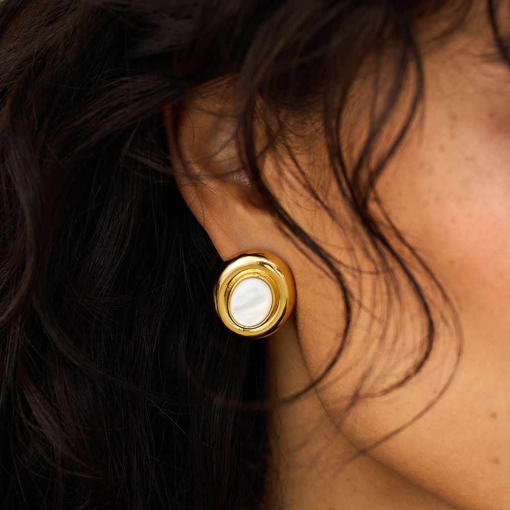 Pendientes Giselle Perla | Oro