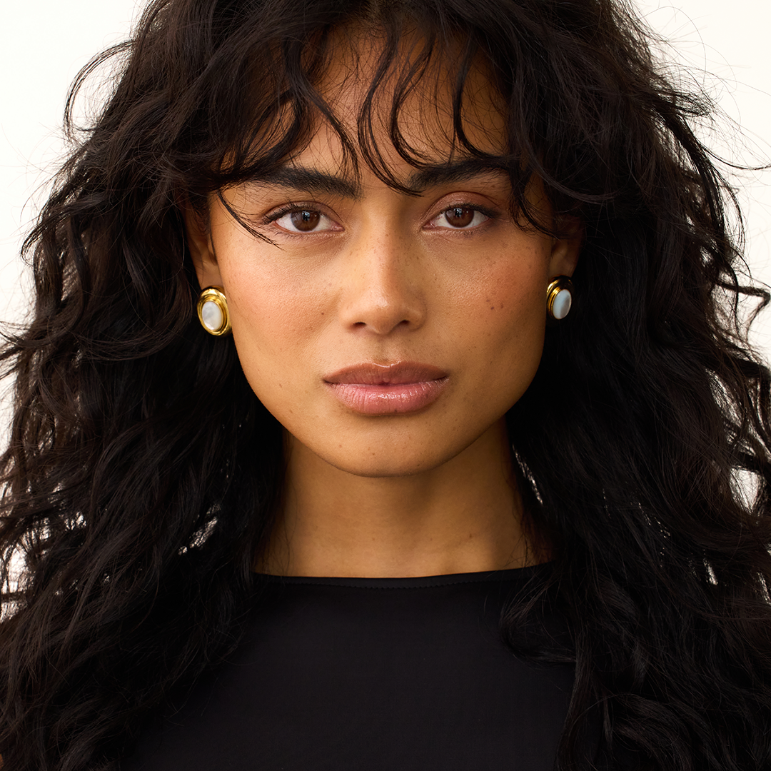 Pendientes Giselle Perla | Oro
