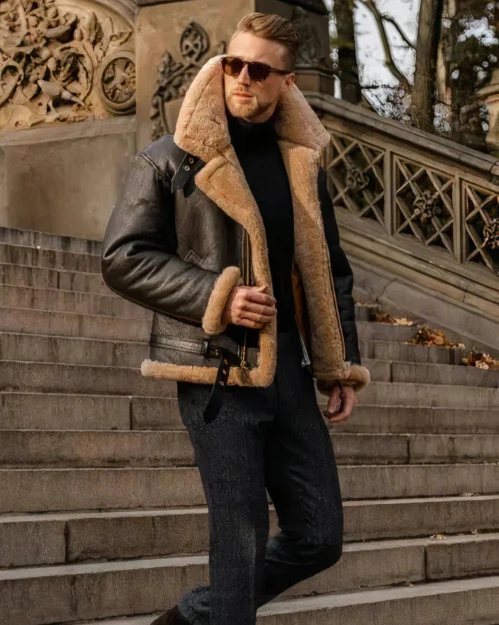 Chaqueta de Cuero Acolchada Maverick