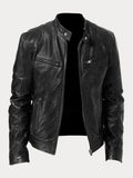 Chaqueta de Cuero Scott - Negro