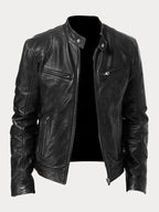 Chaqueta de Cuero Scott - Negro