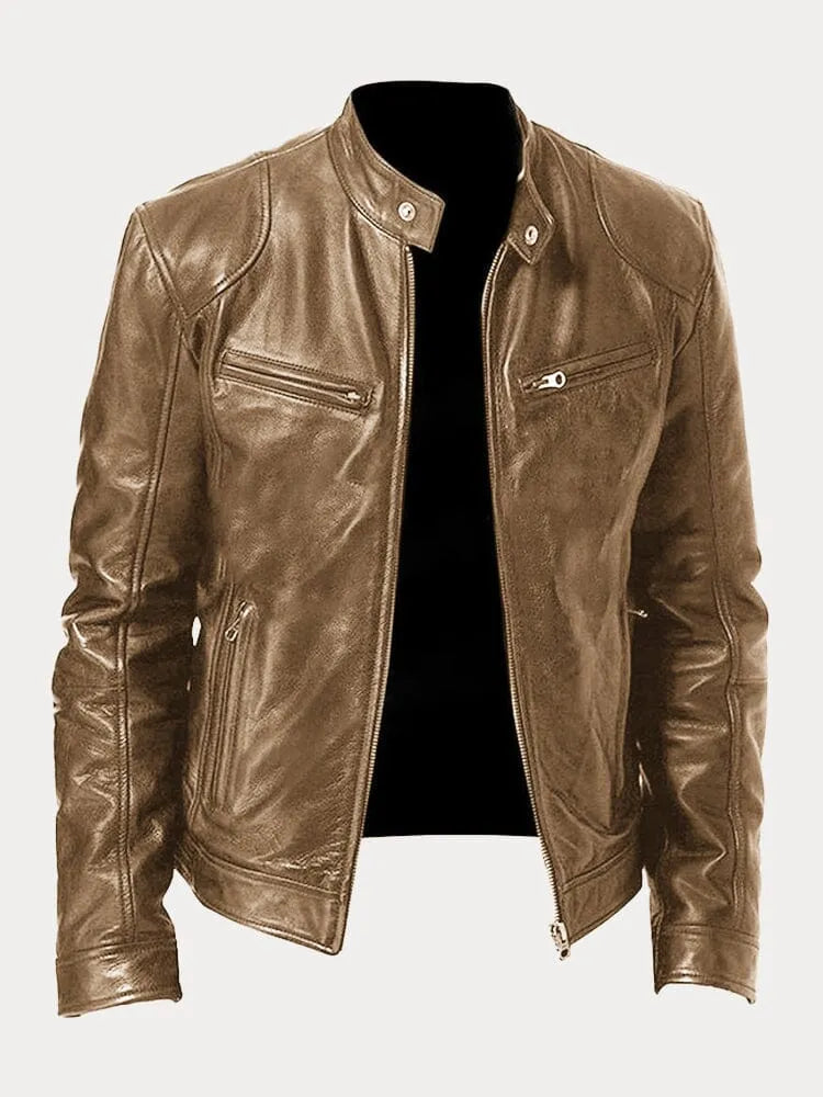 Chaqueta de Cuero Scott - Dorado