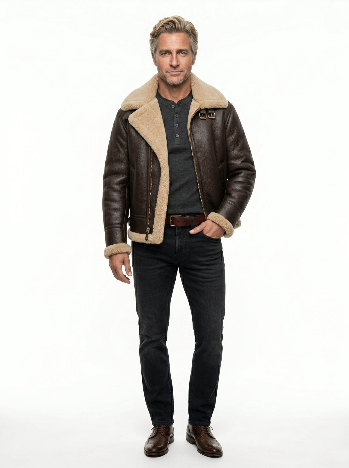 Chaqueta de Cuero Acolchada Maverick
