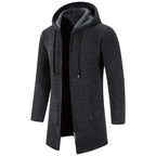 Abrigo Largo con Capucha Elías - Gris Oscuro
