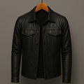 Chaqueta de Cuero Camden - Negro