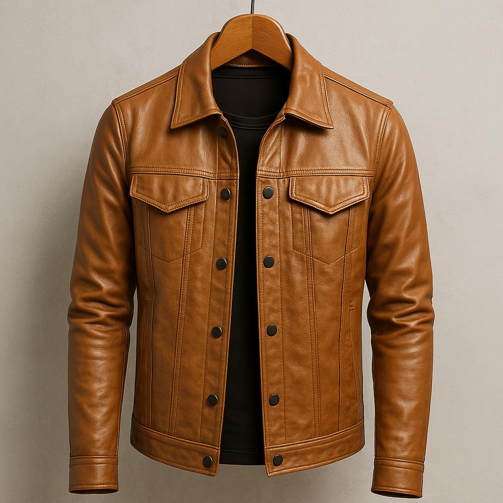 Chaqueta de Cuero Camden - Marrón