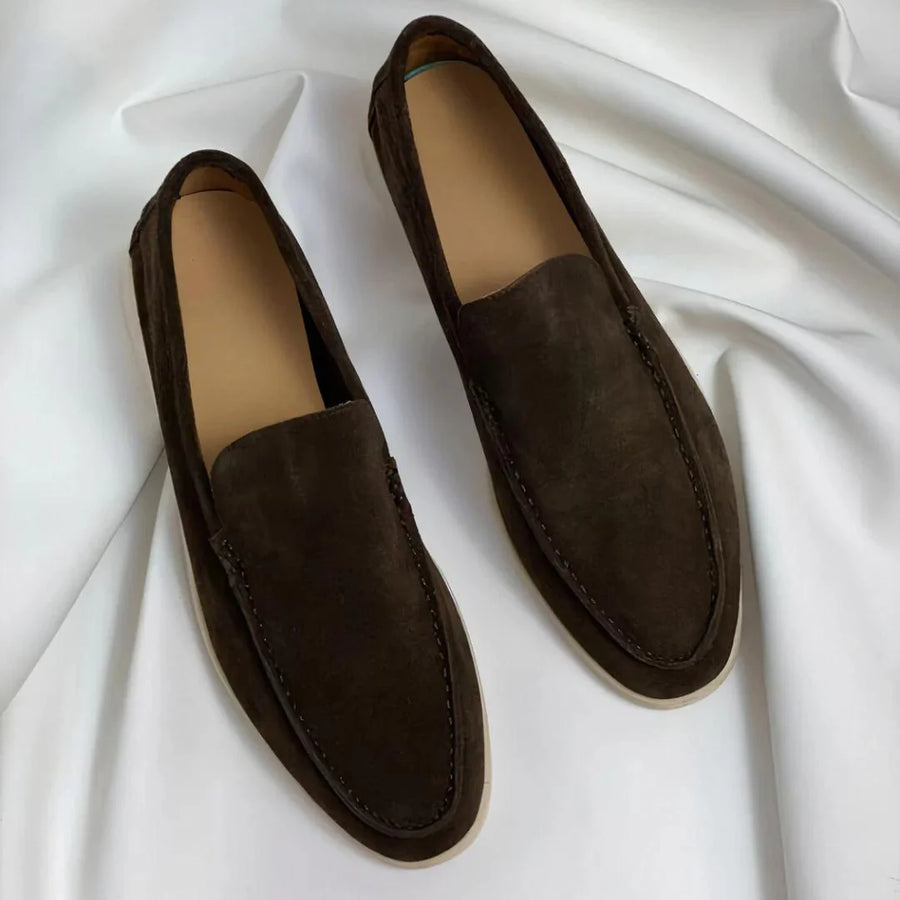 Enzo™ | Mocasines de ante con suela híbrida
