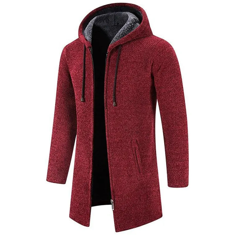 Abrigo Largo con Capucha Elías - Rojo