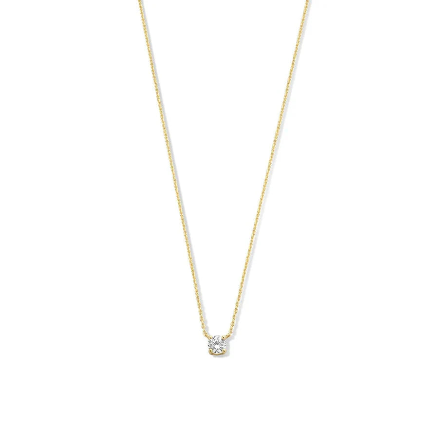 Collar con piedra moissanite Cléa | Oro