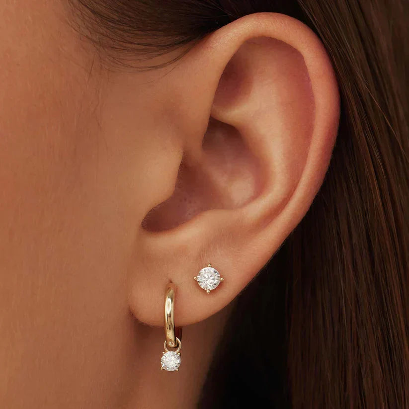 Pendientes con piedras Larmes de Lune | Oro