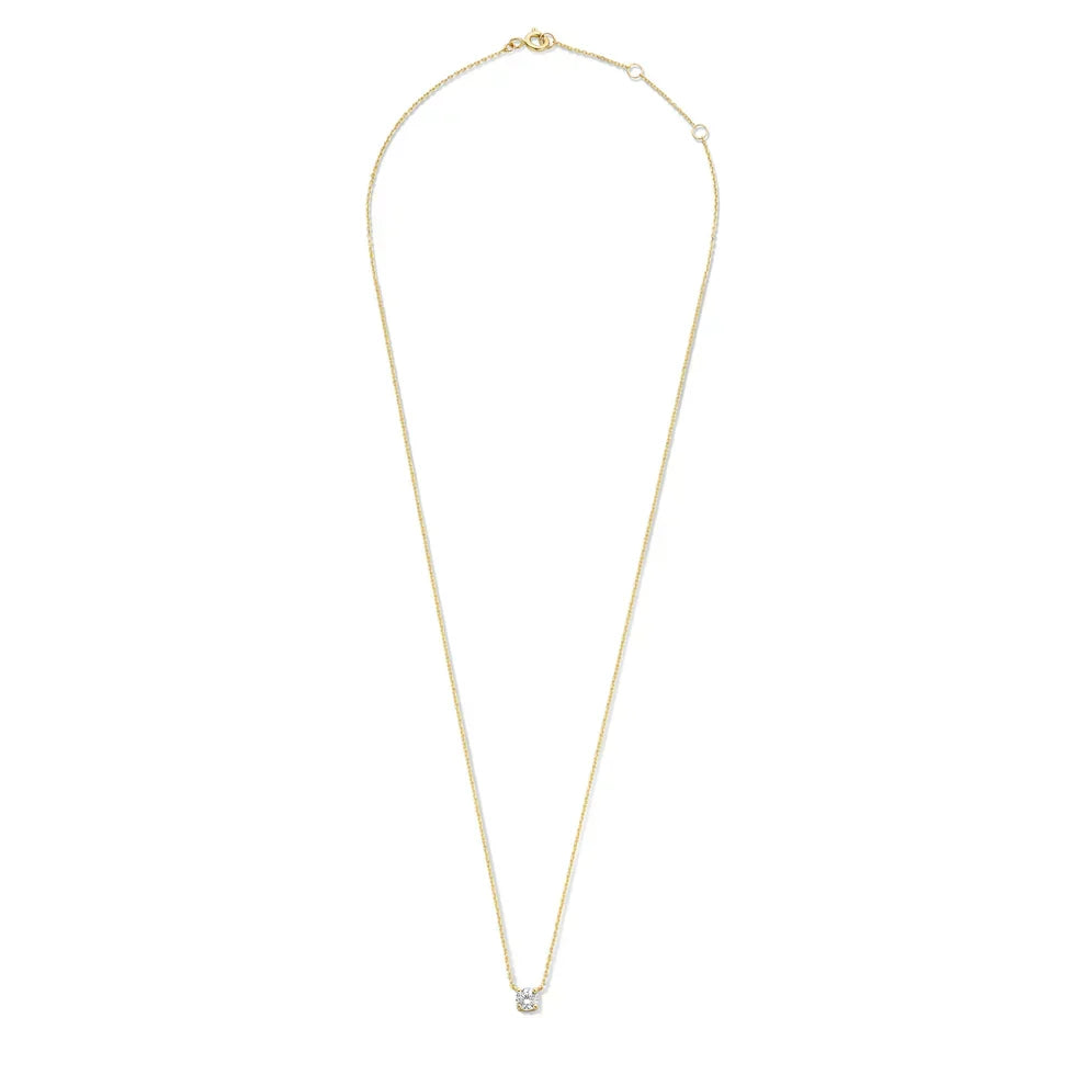 Collar con piedra moissanite Cléa | Oro