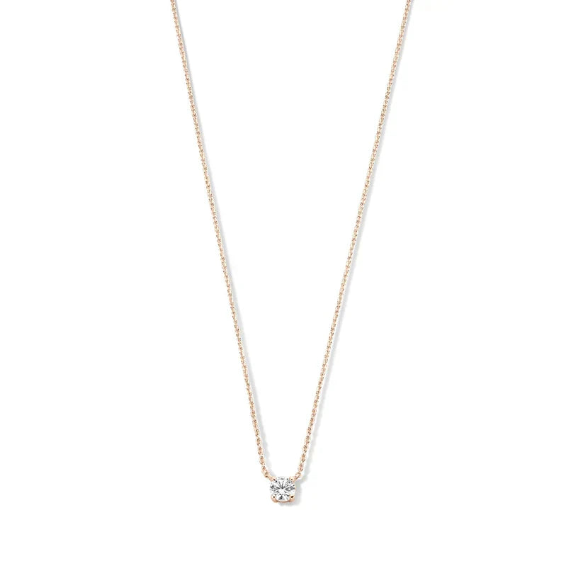 Collar con piedra moissanite Cléa | Oro