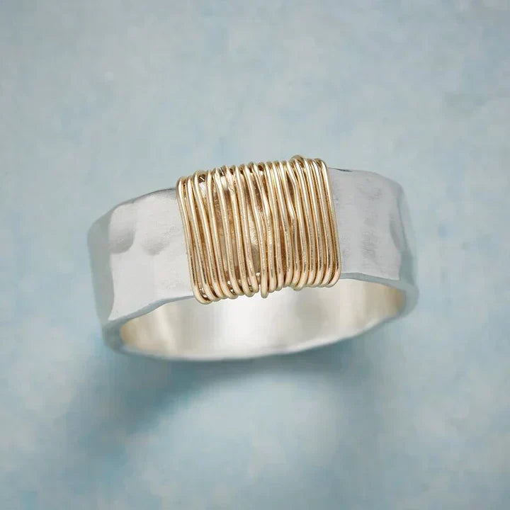Ines | Anillo vintage en Dorado y Plata