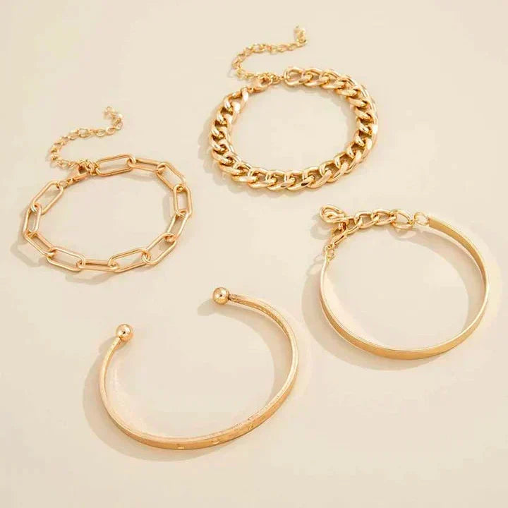 Conjunto de pulseras Elan Mercer | Oro