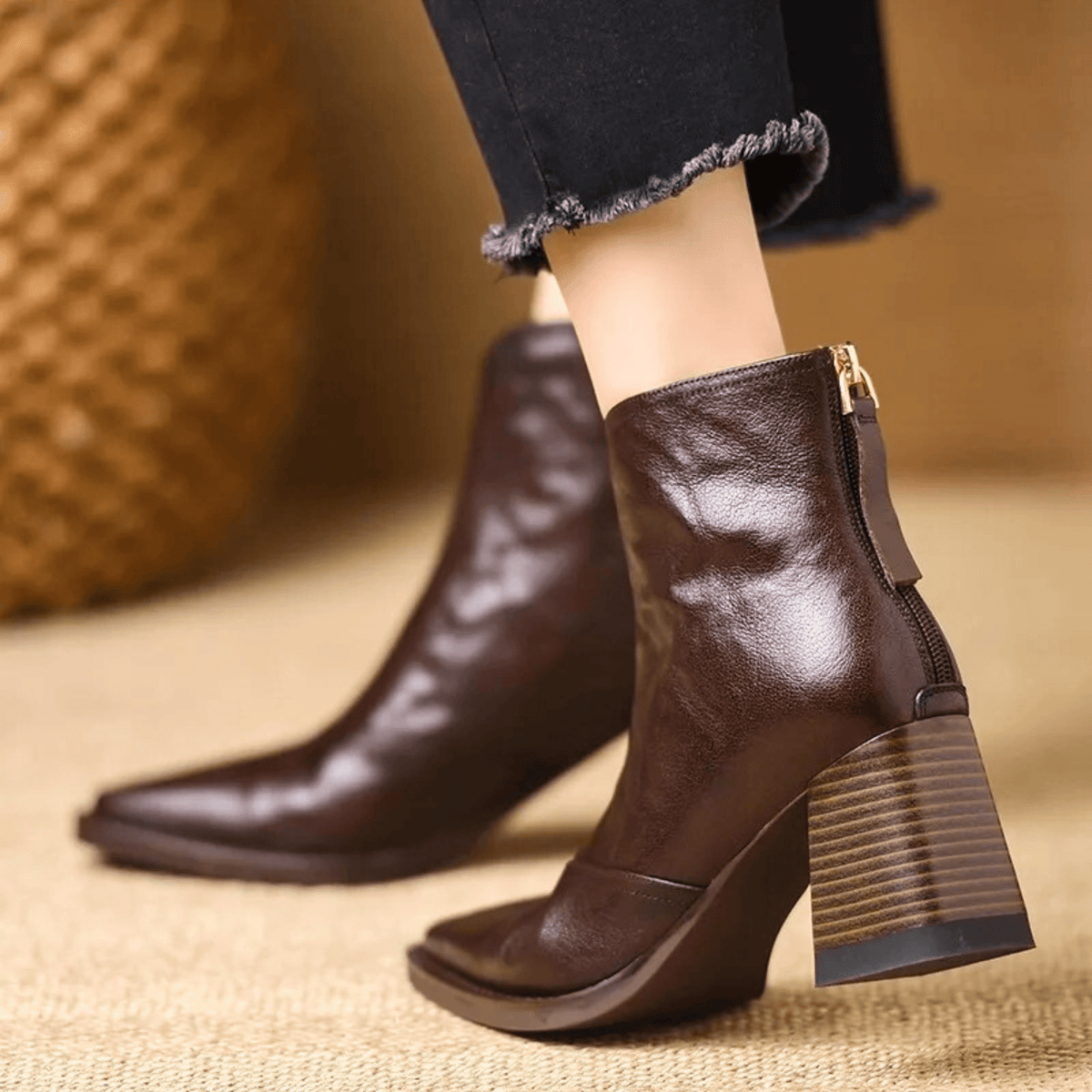 Claudia - Botines de Lujo con Tacón Medio
